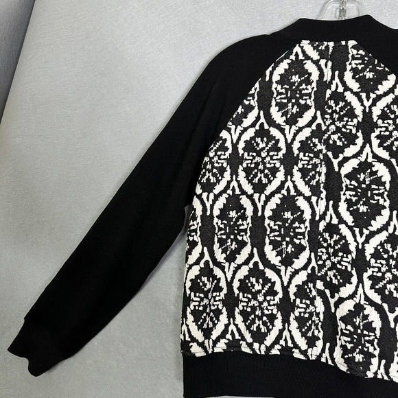 Lover + Friends Revolve Jacket Women Size Small Bomber Varsity Jacquard Artsy - Picture 9 of 14